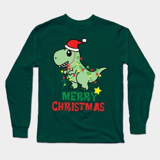 Merry Christmas Dinosaur! Long Sleeve T-Shirt